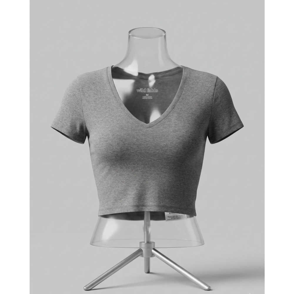 Wild Fable Grey V-Neck Crop Tee - Size M
Category: Women's Tops / Tees